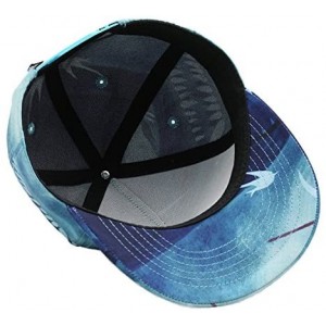 Baseball Caps Unisex 3D Printing Flat Bill Baseball Cap Snapback Hip Hop Hat - Wolf 031 - CJ12LUYVSTN $24.68