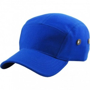 Baseball Caps Five Panel Solid Color Unisex Adjustable Army Military Cadet Cap - Royal Blue - CJ11JEBOIJH $12.72