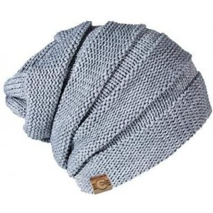 Skullies & Beanies Womens Drift Slouch Beanie - Heather Grey - CI18R3GHG9Q $33.55