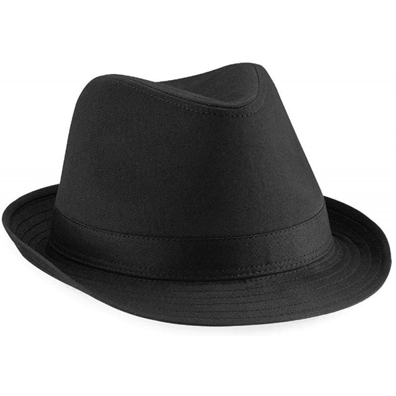 Fedoras Unisex Fedora Hat - Black - CE115Y2BECT $18.64