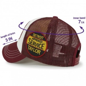 Baseball Caps New Vintage Style Mesh Medium Baseball Cap 2254 - Wine - CE18QQ8IT6G $27.90