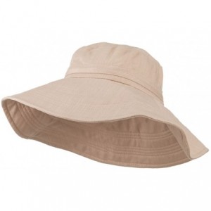 Sun Hats Big Size Ladies Linen Wide Brim Hat - Peach - CY17YT02QAU $36.01