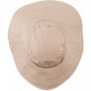 Sun Hats Big Size Ladies Linen Wide Brim Hat - Peach - CY17YT02QAU $57.77