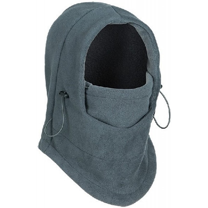 Skullies & Beanies Outdoor Riding Keep Warm Cycling Windproof hat Fleece Bib Hood Masked - Gray - C012NG872RE $8.57