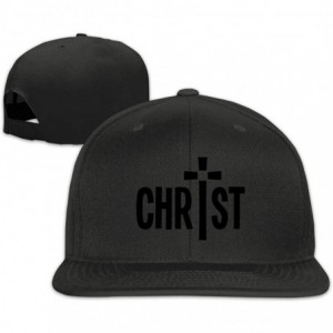 Baseball Caps Christian Jesus Cross 2 Snapback Hats Adjustable Cotton Flat Bill Baseball Caps Mens - Black - CE18C0WSZYU $8.70