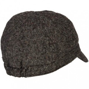 Newsboy Caps Rhinestone Metal Buckle Trim Tweed Newsboy Cap - Grey - C318K29ZZ0Q $21.15