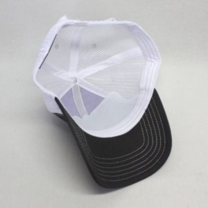 Baseball Caps Plain Two Tone Cotton Twill Mesh Adjustable Trucker Baseball Cap - Charcoal Gray/White - C018ERKKWSN $9.05