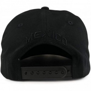Baseball Caps Hecho En Mexico Mexican Flag States Eagle Flatbill Snapback Hat - Black/Black Mex04 - C2185TCE4GT $25.32