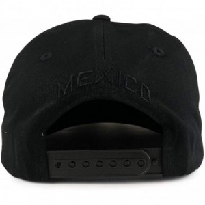 Baseball Caps Hecho En Mexico Mexican Flag States Eagle Flatbill Snapback Hat - Black/Black Mex04 - C2185TCE4GT $16.30