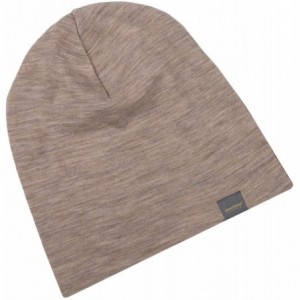 Skullies & Beanies Unisex Merino Wool Cuff Beanie Hat - Choose Your Color - Khaki - CI192T4ZQTS $15.62