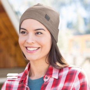 Skullies & Beanies Unisex Merino Wool Cuff Beanie Hat - Choose Your Color - Khaki - CI192T4ZQTS $15.62