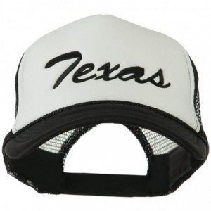 Baseball Caps Mid States Texas Embroidered Foam Mesh Back Cap - Black White - CG11M6KGKUX $24.99