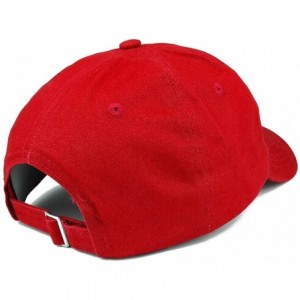 Baseball Caps Boss Lady Embroidered Soft Cotton Dad Hat - Red - CL18EYCS9C6 $14.30