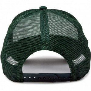 Baseball Caps Two Tone Trucker Hat Summer Mesh Cap with Adjustable Snapback Strap - Green White - CV119N21R8R $9.57