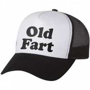Baseball Caps Old Fart - Funny Birthday Gift For Father - Dad Joke Trucker Hat Mesh Cap - Brown/Tan - CJ18R3Y5NOA $14.47