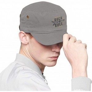 Baseball Caps Rock and Roll Adjustable Unisex Flat Top Hat Classic Baseball Cap - CO18AMS6XAW $20.99