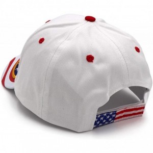 Baseball Caps Keep America Great Hat Donald Trump President 2020 Slogan with USA Flag Cap Adjustable Baseball Cap - White 8 -...