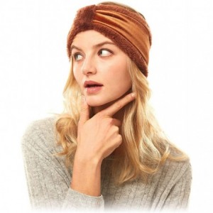 Cold Weather Headbands Women Winter Soft Velvet Fleece Lining Turban Style Headwrap Headband Ear Warmer (Velvet Fleece - Brow...