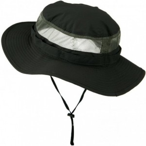 Sun Hats Big Size Taslon UV Bucket Hat - Charcoal - C611C0N00MF $26.37