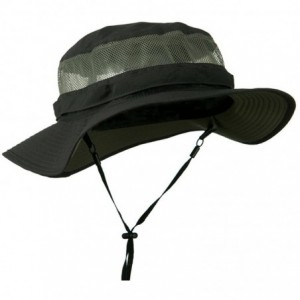 Sun Hats Big Size Taslon UV Bucket Hat - Charcoal - C611C0N00MF $26.37