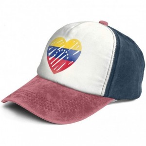 Cowboy Hats Love Flag of Venezuela Trend Printing Cowboy Hat Fashion Baseball Cap for Men and Women Black and White - C418NON...