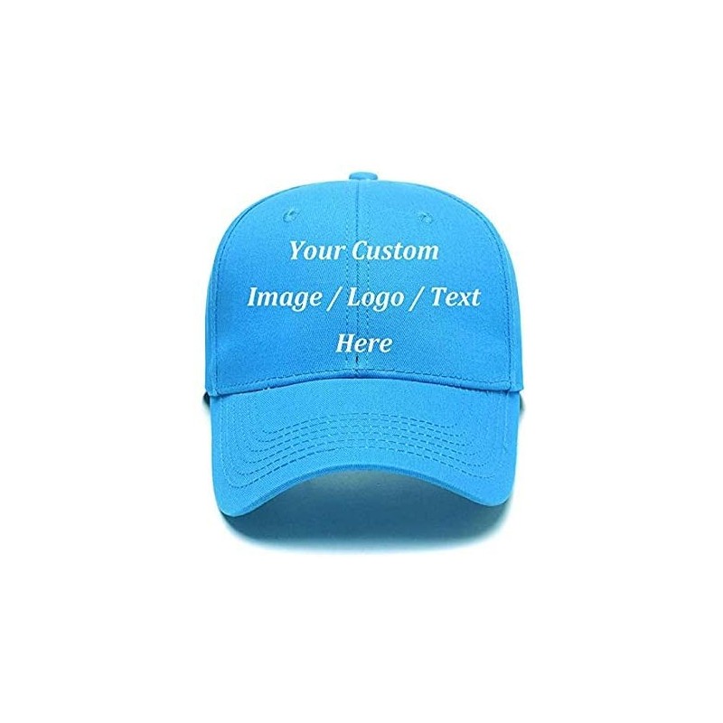 Baseball Caps Men Women Personalized Trucker Hats Customized Adjustable Snapback Baseball Caps Dad Hat - Blue - C318E9U838O $...