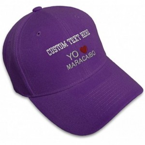 Baseball Caps Custom Baseball Cap Yo Amo Maracaibo Spanish Embroidery Dad Hats for Men & Women - Purple - C718ANM2966 $10.26