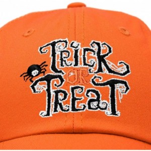 Baseball Caps Trick or Treat Hat Womens Halloween Baseball Cap - Orange - CO18ZG8ISQ7 $14.13