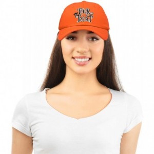 Baseball Caps Trick or Treat Hat Womens Halloween Baseball Cap - Orange - CO18ZG8ISQ7 $14.13