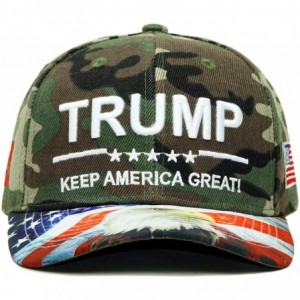 Baseball Caps Trump Keep America Great! Embroidery Hat Adjustable 45 President USA Eagle Baseball Cap - Green Camo - CM18UEGG...