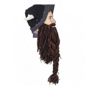 Skullies & Beanies Skullies Beanies Handmade Knitted Mustache - 1 - CX18LND4RK7 $14.37