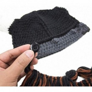 Skullies & Beanies Skullies Beanies Handmade Knitted Mustache - 1 - CX18LND4RK7 $14.37