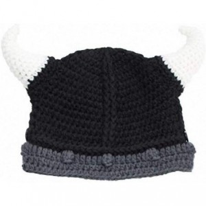 Skullies & Beanies Skullies Beanies Handmade Knitted Mustache - 1 - CX18LND4RK7 $14.37