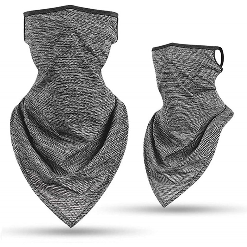 Balaclavas Ice Silk Bandana UV Protection Neck Gaiter Triangle Ear Loops Headscarf Motorcycle Balaclava for Wind Dust - Grey ...