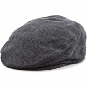Newsboy Caps Washed Denim Cotton Newsboy Ivy Cap Style Hat - Black - CU12O8XHCE5 $8.23