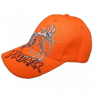 Skullies & Beanies Deer Skull Hunter Predator Neon Bright Orange Embroidered Cap Hat 909A - CX18C6CUZX9 $11.79