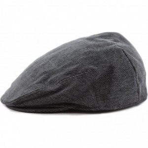 Newsboy Caps Washed Denim Cotton Newsboy Ivy Cap Style Hat - Black - CU12O8XHCE5 $8.23