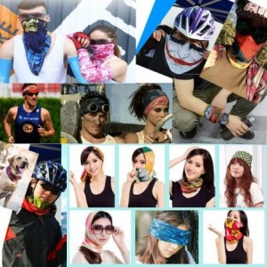 Balaclavas Skull Face Mask Half Sun Dust Protection- Vivid 3D Tube Mask Seamless Durable Face Mask Bandana Skeleton Face - CW...