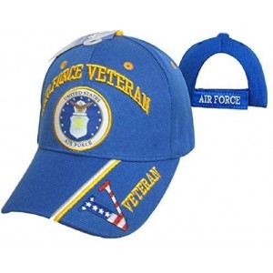 Baseball Caps U.S. Air Force Veteran V Royal Blue Vet Emblem Embroidered Cap Hat 593B - CS18023L2I7 $18.92