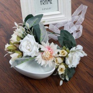Headbands Bohemia Big Lilies Floral Crown Party Wedding Hair Wreaths Hair Bands Flower Headband (White) - White - C718C0HN7DX...