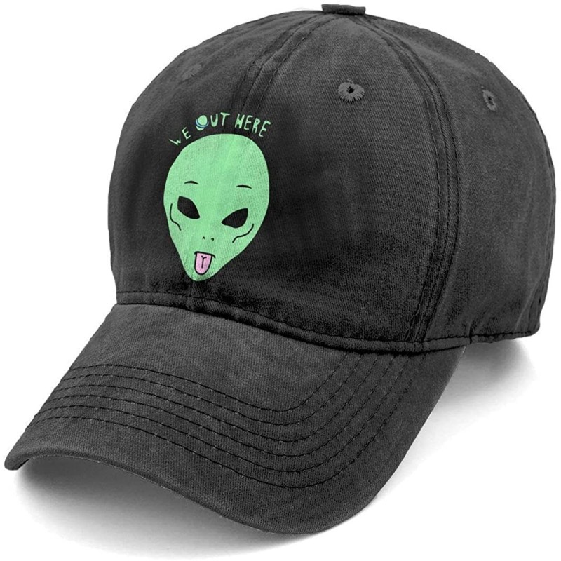 Baseball Caps Cartoon Alien UFO We Out Here Grimace Classic Vintage Jeans Baseball Cap Adjustable Dad Hat for Women and Men -...