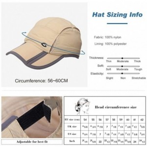 Baseball Caps Unisex SPF Quick-Drying Running Baseball Cap Large Bill Sun Hat 55-61cm - Beige_89056 - CV18NAISLAL $10.44