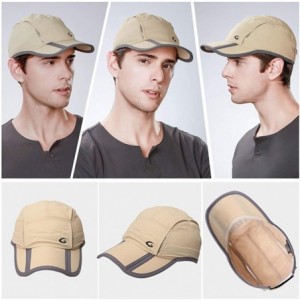 Baseball Caps Unisex SPF Quick-Drying Running Baseball Cap Large Bill Sun Hat 55-61cm - Beige_89056 - CV18NAISLAL $10.44