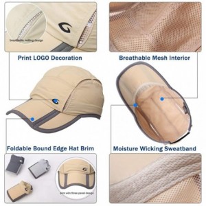 Baseball Caps Unisex SPF Quick-Drying Running Baseball Cap Large Bill Sun Hat 55-61cm - Beige_89056 - CV18NAISLAL $10.44