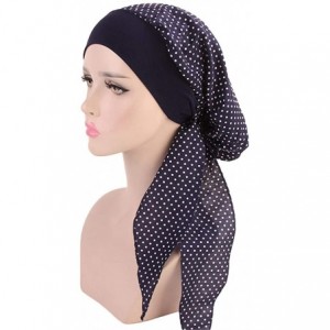 Skullies & Beanies Women Vintage Elastic Wide Band Chemo Head Scarf Turbans Night Sleep Hat Cap - 3 Color Pack B - CA18I4R5RN...