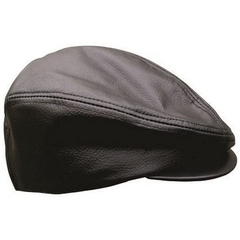 Newsboy Caps Unisex Adult AL3240 Plain Driving Cap - Black - CE11F52AFFJ $19.45