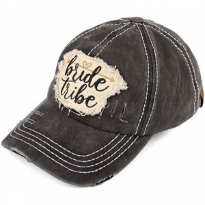 Baseball Caps Womens Bride Tribe Baseball Cap I Do Bachelorette Wedding Party Hat - Bride Tribe - Black - C618RNEYW46 $14.19