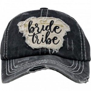 Baseball Caps Womens Bride Tribe Baseball Cap I Do Bachelorette Wedding Party Hat - Bride Tribe - Black - C618RNEYW46 $14.19