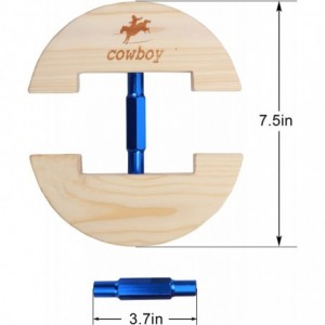 Cowboy Hats Hat Stretcher-Large Size 7 1/2" to 10 5/8"-Colourful Adjustable Buckle Heavy Duty-Easy to Use (Large- Blue) - CI1...