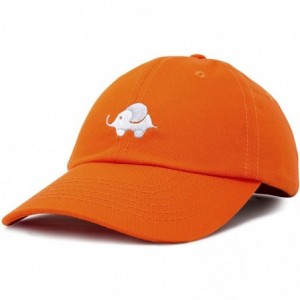 Baseball Caps Cute Elephant Hat Cotton Baseball Cap - Orange - CV18LHQNH3K $14.37